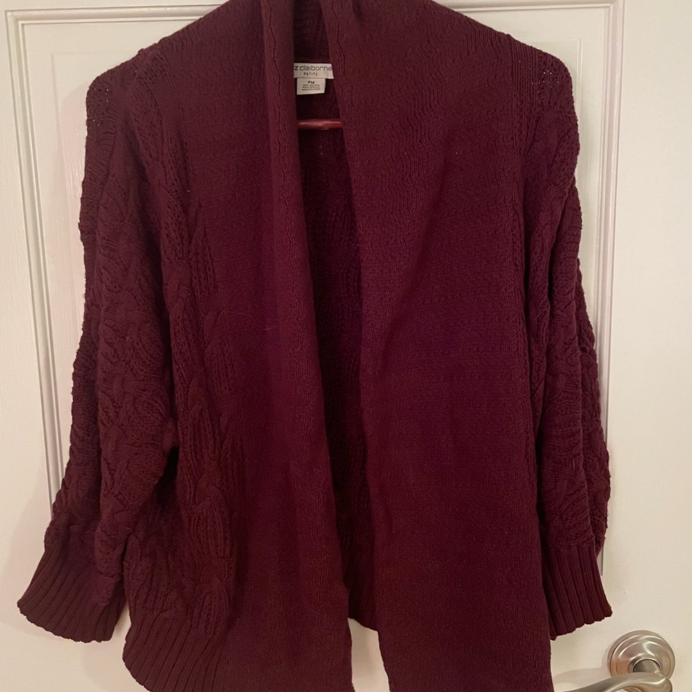 Plum and plush cardigan by liz claiborne - medium